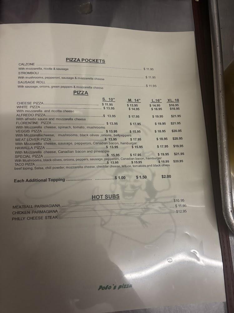 Polo's Pizza Menu image 3